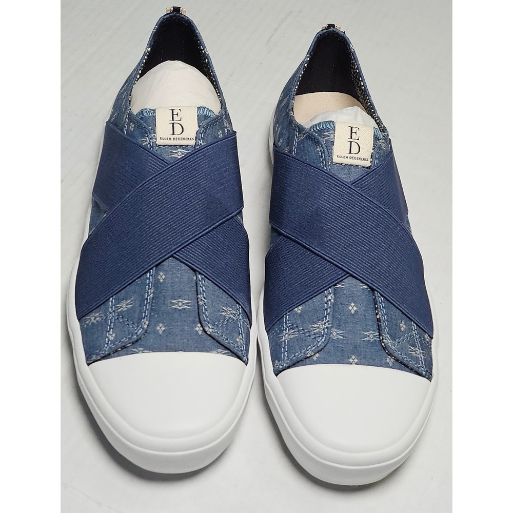 ED Ellen DeGeneres Daichi Blue Mohave Denim Slip On Sneakers 9M‎ EDA-DAICHI